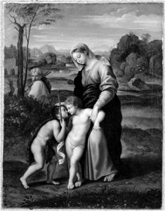Heliga familjen med Johannes - Nationalmuseum - 91044