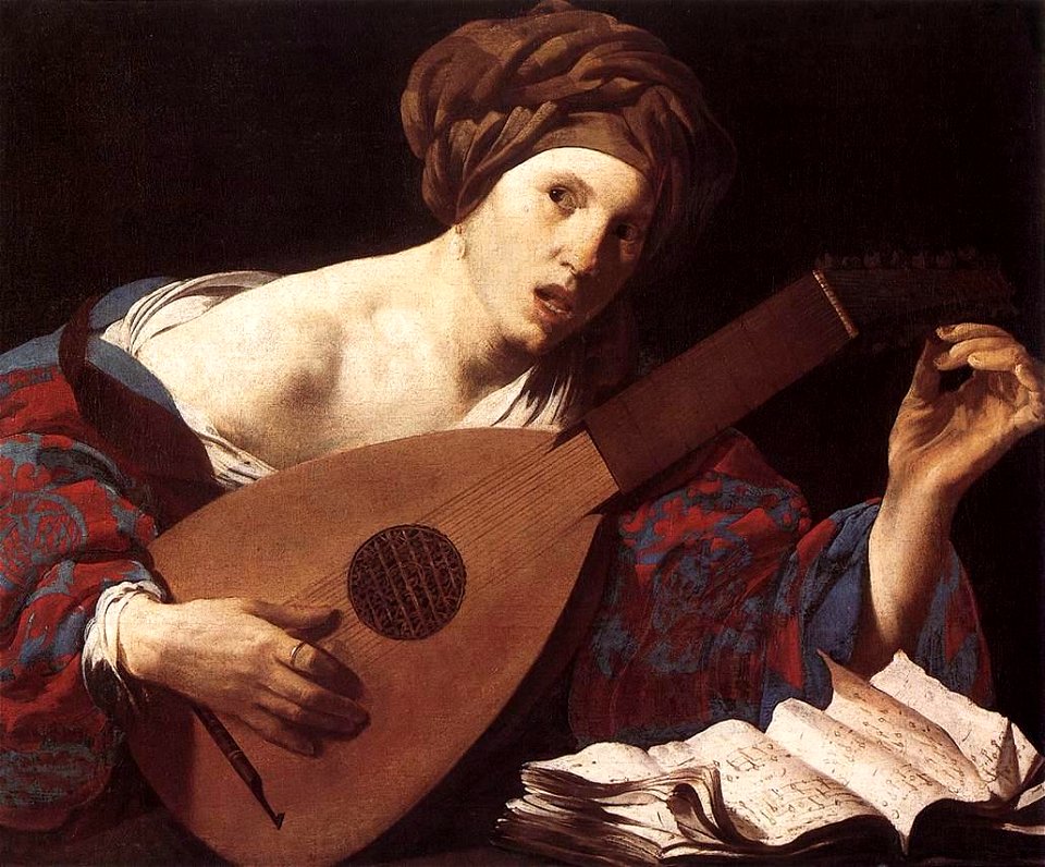 Hendrick ter Brugghen - Woman Playing the Lute - WGA22187