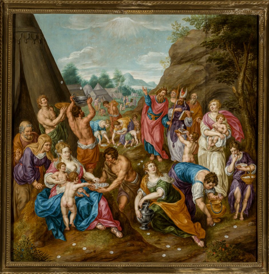 Hendrick de Clerck - Gathering manna (Exodus 16-14-17) - M.Ob.599 MNW - National Museum in Warsaw