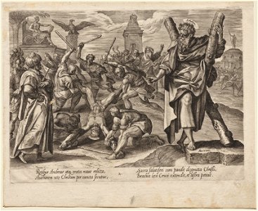 Hendrick Goltzius (Dutch, 1558-1617), Maarten de Vos (Flemish, 1532-1603), Aux Quatre Vents - St. Andrew - 2019.180.3 - Cleveland Museum of Art