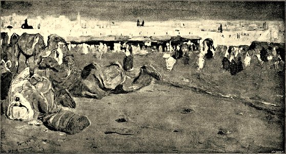 Hendrik Johannes Haverman - Markt te Tanger, Marocco (EGM 1898-1)