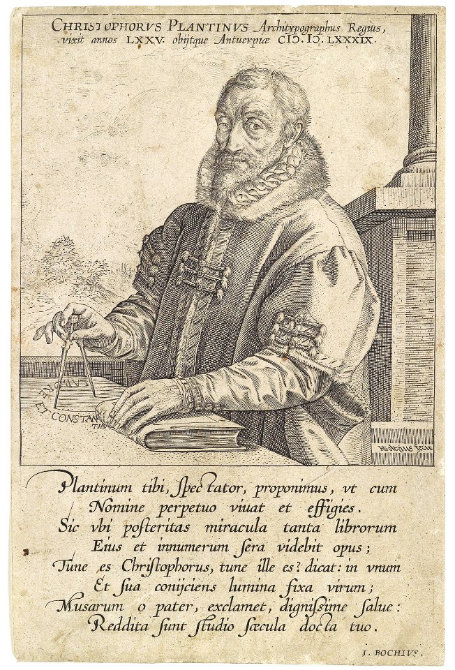Hendrick Goltzius Portrait Christoph Platin c1590