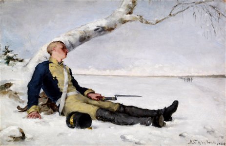 Helene Schjerfbeck - Wounded Warrior in the Snow