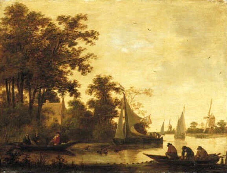 Hendrik de Meijer - Riviergezicht met boten - 1519 (OK) - Museum Boijmans Van Beuningen