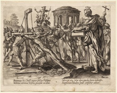 Hendrick Goltzius (Dutch, 1558-1617), Maarten de Vos (Flemish, 1532-1603), Aux Quatre Vents - St. Philippus - 2019.180.8 - Cleveland Museum of Art