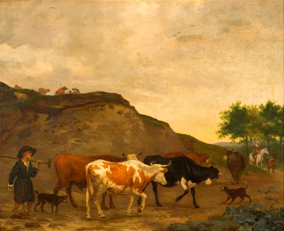 Hendrick ten Oever - Landschap met vee op een zandweg - 0954 - Rijksmuseum Twenthe