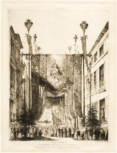 Hendrik Frans Schaefels - Decoration of the Kipdorp for the Guild Anniversary Procession of 1853