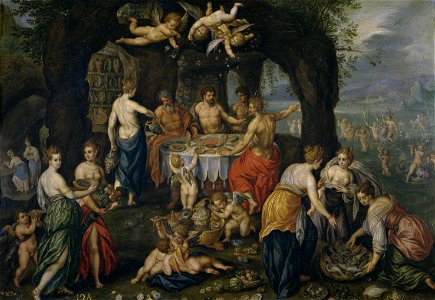 Hendrick de Clerck - The Banquet of Achelous. Free illustration for personal and commercial use.