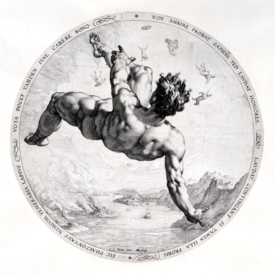 Hendrick Goltzius la chute de Phaéton