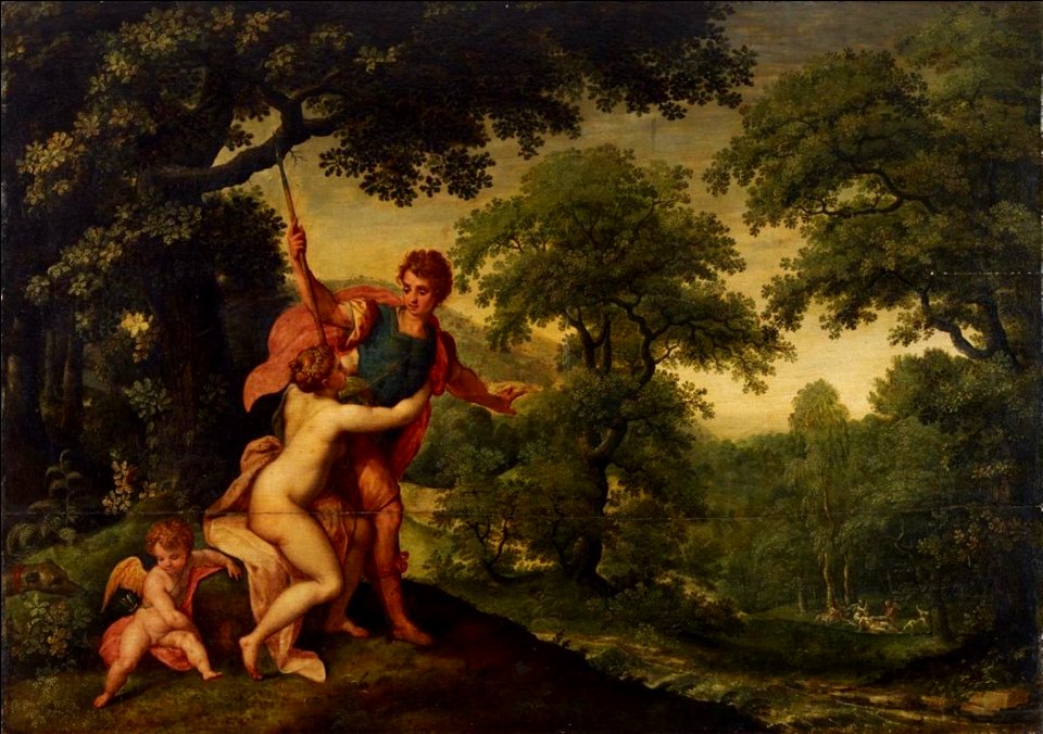 Hendrik de Clerck & Denis van Alsloot - Wooded landscape with Venus and Adonis