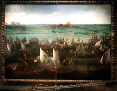 Hendrick Vroom - Slag op het Haarlemmermeer