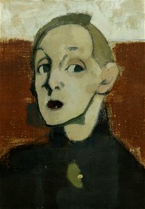 Helene Schjerfbeck - Self-Portrait in Black Dress