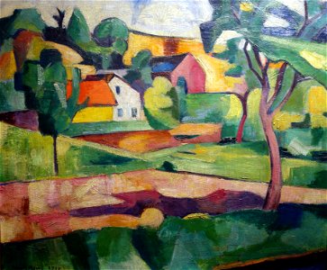 Helmuth Macke, Niederrheinisches Dorf (36017384126)