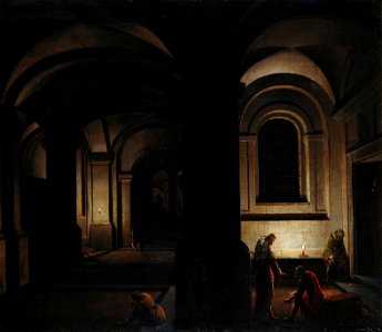 Hendrick van Steenwyck the Younger (Antwerp c. 1580 - The Hague^ 1649) - The Liberation of Saint Peter - RCIN 405464 - Royal Collection