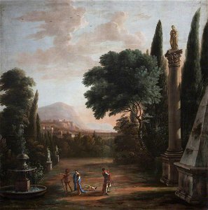 Hendrick Danckerts (1625-1680) - Figures in a Classical Garden - 653177 - National Trust