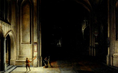 Hendrick van Steenwijck the younger (c.1580-1649) - Interior of a Church with Figures - 959520 - National Trust