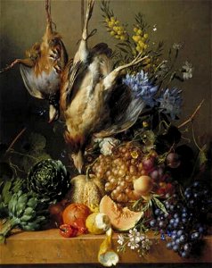 Hendrik Reekers - Stilleven van fruit, groenten en gevogelte - 1715 (OK) - Museum Boijmans Van Beuningen