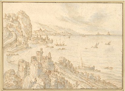 Hendrick van Cleve III - Fort on the sea
