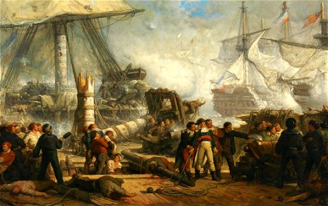 Hendrik Frans Schaefels - Lord Nelson at the Battle of Trafalgar