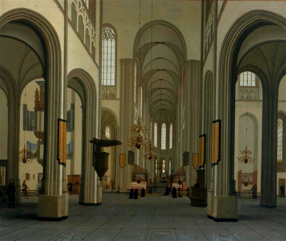 Hendrick van Vliet - interieur van de Dom 1674