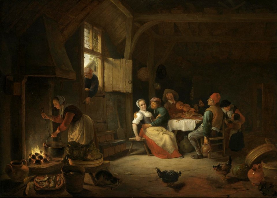 Hendrick Martensz Sorgh - Peasants in an Interior L07033-32-lr-1
