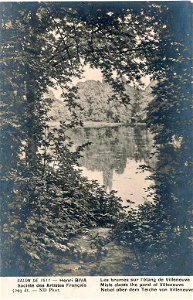 Henri Biva, Les brumes sur l'étang de Villeneuve (Mist above the pond of Villeneuve) Salon de 1911. Société des Artistes Français, postcard