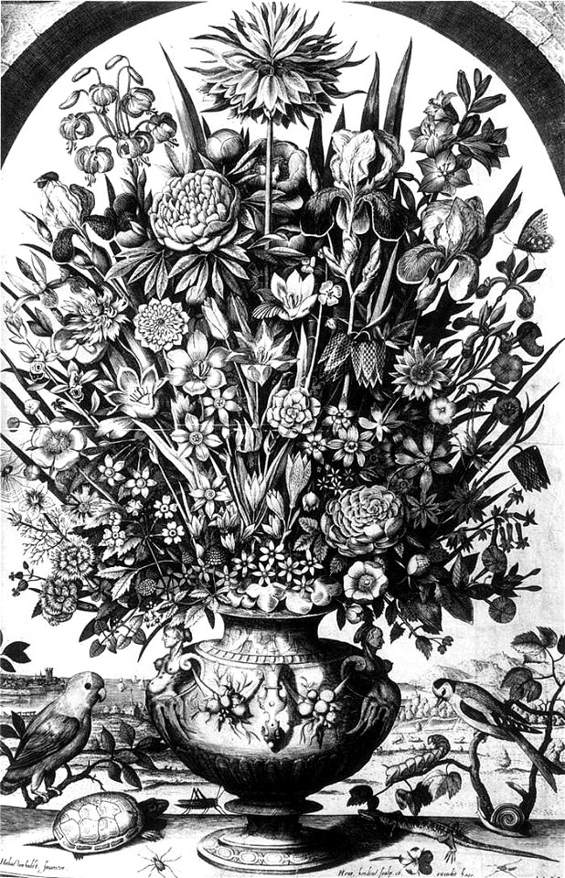 Hendrik Hondius (I) - Flower Piece with Birds - WGA11645