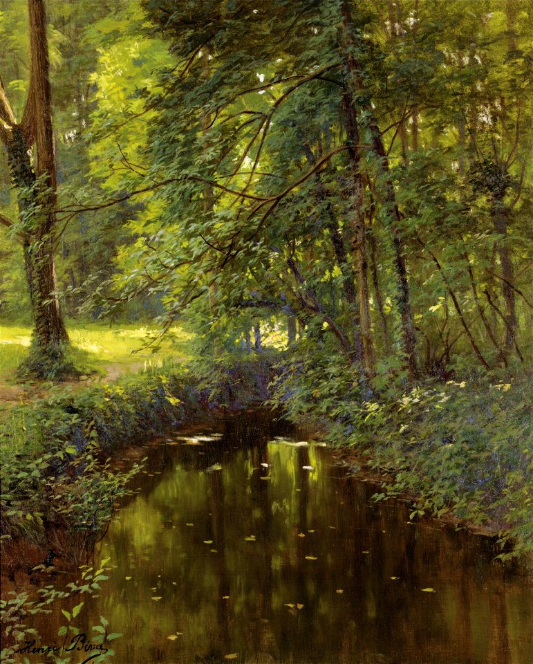 Henri Biva, La Rivère, oil on canvas, 61.5 x 50.5 cm