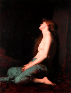 Jean Jacques Henner - Solitude. Free illustration for personal and commercial use.