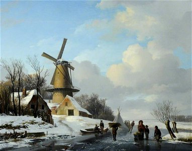 Hendrik van de Sande Bakhuyzen (1795-1860) - Winter Scene - 980578 - National Trust