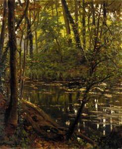 Henri Biva, Rivère en soue bois, oil on canvas, 61 x 50 cm