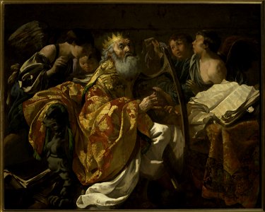 Hendrick ter Brugghen - King David playing the harp among angels - M.Ob.529 MNW - National Museum in Warsaw