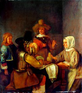 Hendrik van der Burch - The Oyster Meal - 28.56 - Detroit Institute of Arts