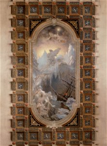 Henri Camille Danger - Esquisse pour le salon d'entrée Nord de l'Hôtel de Ville , L'Aurore boréale (plafond) - PPP4473 - Musée des Beaux-Arts de la ville de Paris
