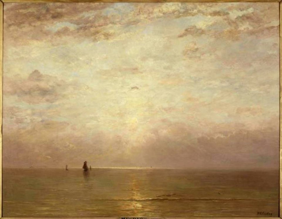 Hendrik Willem Mesdag - Boten op zee bij ondergaande zon - RF 497 - Musée d'Orsay