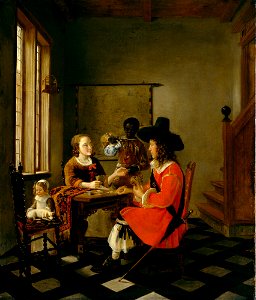 Hendrik van der Burch - The Game of Cards - 29.2 - Detroit Institute of Arts