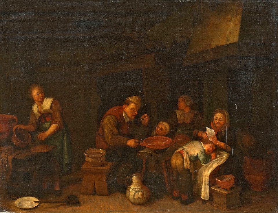 Hendrik de Valk Bauerninterieur