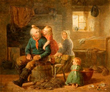 William Hemsley - The Fisherman's Family (1858)