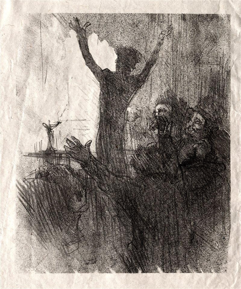 Henri de Toulouse-Lautrec (French, 1864-1901), Henri Floury - Schlomé Fuss à la Synagogue - 1950.598 - Cleveland Museum of Art