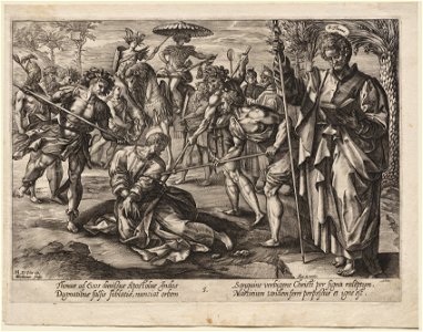Hendrick Goltzius (Dutch, 1558-1617), Maarten de Vos (Flemish, 1532-1603), Aux Quatre Vents - St. Thomas - 2019.180.6 - Cleveland Museum of Art