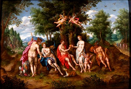 Hendrick De Clerck, The Judgement of Paris. Free illustration for personal and commercial use.