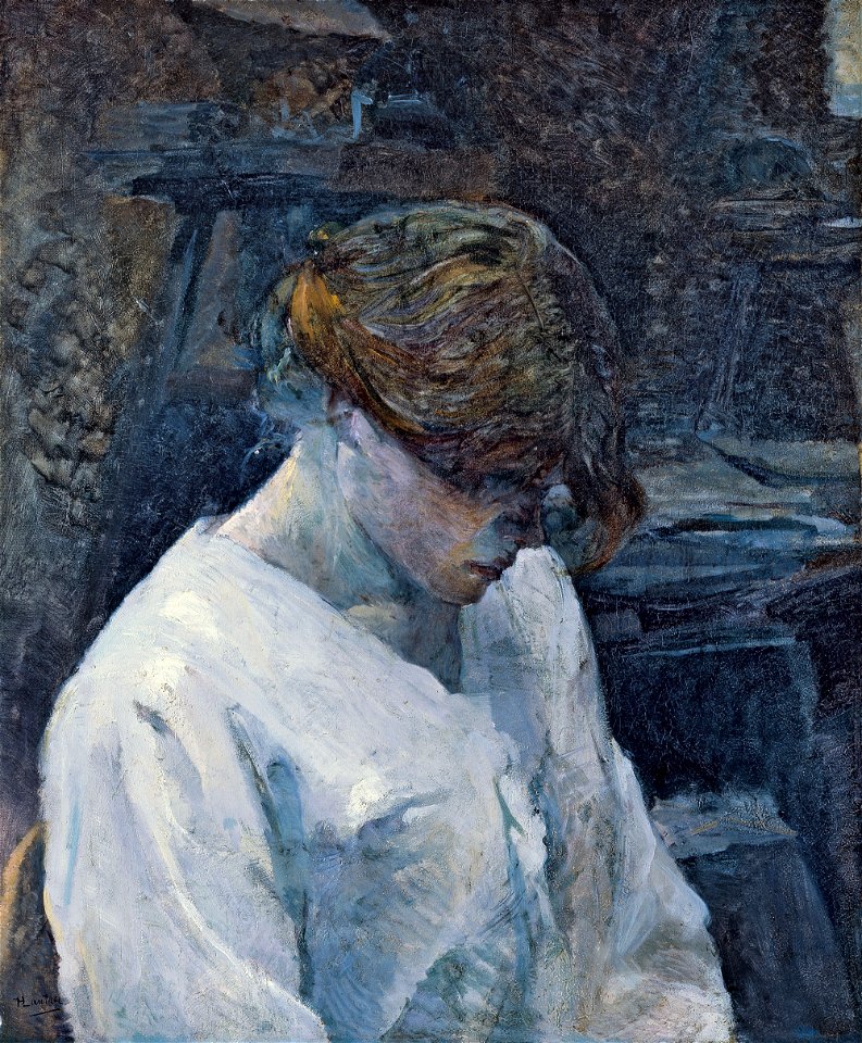 Henri de Toulouse-Lautrec - La rousse avec chemisier blanc