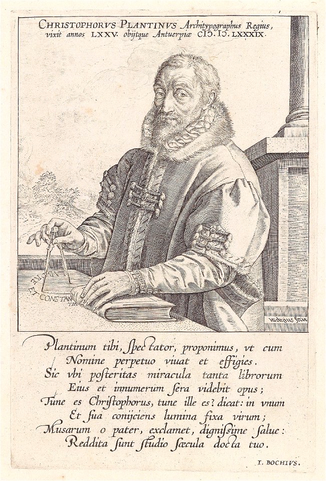 Hendrick Goltzius Porträt Christoph Plantin c1590