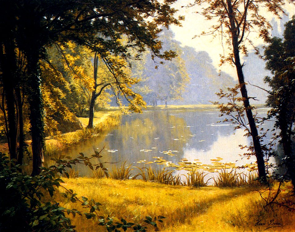 Henri Biva, A Lily Pond, 91.4 x 73.7 cm (36 x 29 in), private collection