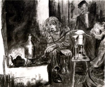 Hembränning Albert Engström 1918