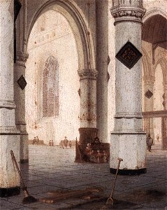 Hendrick Cornelisz. van Vliet - Church Interior - WGA25264. Free illustration for personal and commercial use.