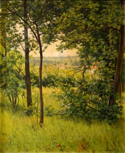 Henri Biva, View of a village, oil on canvas, 61 x 50.3 cm