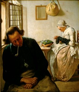 Hendriks, Interieur met slapende man