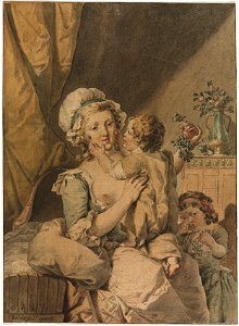 Henri Chevaux (French, 1723-1789) - Mother with Two Children - 2009.129 - Cleveland Museum of Art