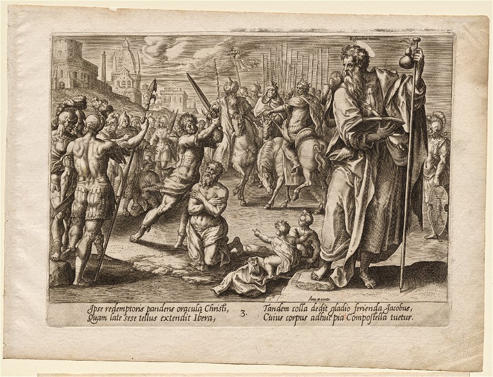 Hendrick Goltzius (Dutch, 1558-1617), Maarten de Vos (Flemish, 1532-1603), Aux Quatre Vents - St. James the Great - 2019.180.4 - Cleveland Museum of Art